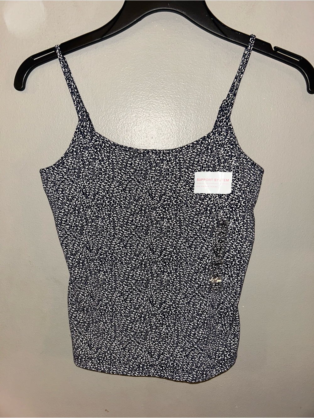 Gap Shirt - black/white micro floral support cami NWT